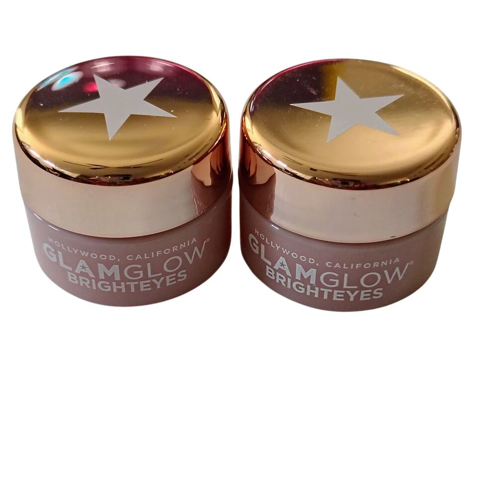 Glam Glow Bright Eyes Illuminating Anti Fatigue Under Eye Cream 0.1 oz Lot of 2